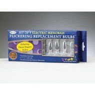 9ct Clear Electric Hanukkah Menorah Flickering Flame Glass Replacement Bulbs N2