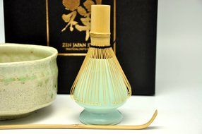 Japanese Mino Yaki ware Matcha Bowl And Tea Ceremony Set Green Tea 12.3 / 12.3 / 7.2cm (4.8 / 4.8 / 2.8inch)[7437] N2