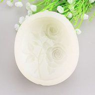 Y&amp;XL&amp;H Two roses Shaped Soap Molds Mooncake Mould Fondant Cake Chocolate Silicone Mold, Decoration Tools Bakeware N5