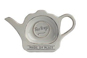 T&amp;G Woodware Pride of Place British Tea Bag Tidy Coaster, Cool Gray