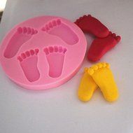 Sher Bakeware Silicone Foot Baking Molds for Chocolate Cake Jelly (Random Colors) N2