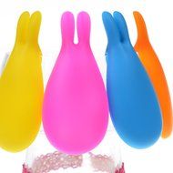 COSMOS Pack of 4 Assorted Colors Rabbit Shape Silicone Tea Bag Holder Clip for Cup Mug N3