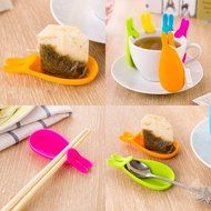 COSMOS Pack of 4 Assorted Colors Rabbit Shape Silicone Tea Bag Holder Clip for Cup Mug N4