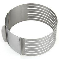 Ankoow 6-8 inch Stainless Steel DIY Adjustable Retractable Circular Ring Cake Layered Slicer Baking Tool Kit Set... N5