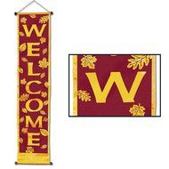 Beistle 1-Pack Decorative Welcome Velvet-Lame Holiday Panel, 12-Inch by 4-Feet 6-Inch