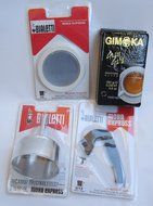 Make My Old Moka Like New 12-Cup Alluminium (Original Bialetti Replacements) + 250 Grams of Gimoka Coffee! [ Italian...
