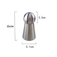 3PCS Icing Piping Tips Nozzles Kit Stainless Steel Sphere Ball Decorating Baking Tools Set for Cupcakes (New Design) N22
