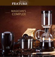 The New Generation of Syphon Coffee Brewer - Diguo Electric Siphon Coffee Maker Vacuum Coffee Maker, No Alcohol... N4