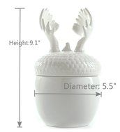 Tea Storage Bulk Candy Jars, Ceramic Reindeer Kitchen Canister Decor N46