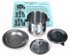 Vietnamese Traditional Coffee Filter (Phin) 15 Ounce 2-Pack, Gravity Insert N3