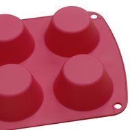 Webake 2 Pack Silicone Cake Molds,Bundt and Madeleine Pan,Round and Heart Shape Muffin Cupcake Pan (Red,Blue) N9