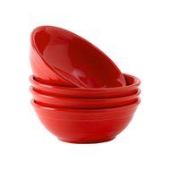 Tuxton Home Concentrix Bowl (Set of 4), 13 oz, Cayenne Red; Restaurant Grade Nonporous Virtrified China; Thermal... N60