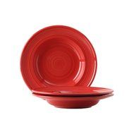 Tuxton Home Concentrix Bowl (Set of 4), 13 oz, Cayenne Red; Restaurant Grade Nonporous Virtrified China; Thermal... N76