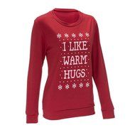 Xmas Pullover Shirt,Morecome Womens Christmas Printing Off Shoulder Sweatshirt (S, Red) N7