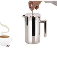 Double Wall Stainless Steel French Coffee Press & Tea Maker, Coffee Maker, 1 Liter N7