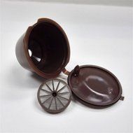 1-Pack Brown Reusable Coffee Capsule, Eco-Friendly Single Serve Coffee Filter, Compatible with Dulce Gusto Brewers N2
