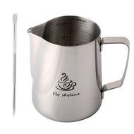 Fly Skyline Stainless Steel 14oz Milk Frothing Pitcher, Measurements Inside the Pitcher While Enjoying Precise... N7