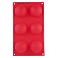 Y&amp;XL&amp;H 1pc 6 Half Ball Round Chocolate Cake Candy Soap Mold Flexible Silicone Mould Popular New