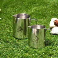 Fly Skyline Stainless Steel 14oz Milk Frothing Pitcher, Measurements Inside the Pitcher While Enjoying Precise... N8