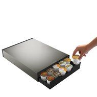 Mind Reader "Tinny" 35 Capacity Metal Coffee Pod Drawer, Silver/Black N4