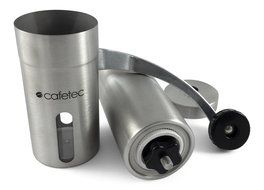 Cafetec Ceramic Burr Manual Coffee Grinder, Portable Coffee Mill, Stainless Steel, Includes Cleaning Brush and... N4