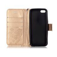 iPhone 5C Case, iPhone 5C Wallet Case,PHEZEN Four Leaf Clover Flower Design PU Leather Wallet Case Stand Flip... N23