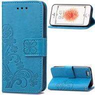 iPhone 5C Case, iPhone 5C Wallet Case,PHEZEN Four Leaf Clover Flower Design PU Leather Wallet Case Stand Flip... N25