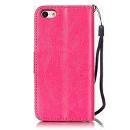 iPhone 5C Case, iPhone 5C Wallet Case,PHEZEN Four Leaf Clover Flower Design PU Leather Wallet Case Stand Flip... N28