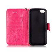 iPhone 5C Case, iPhone 5C Wallet Case,PHEZEN Four Leaf Clover Flower Design PU Leather Wallet Case Stand Flip... N30