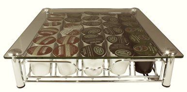 Crystal Clear Glass K-cup Storage Drawer Holder for 30 Kcup Pods By Decobros