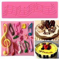 Genenic Multi Lace Music Note Silicone Mould Cake Mold Baking Tool