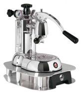 La Pavoni PSW-16 Stradavari 16-Cup Espresso Machine, Chrome with Wood Handles N4