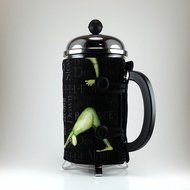 French Press Cozy Cover, 8 cup, Cafetiere Cosy, Insulated Frog, Yoga Decor