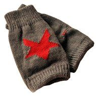 Glove,Morecome Men Women Winter Warmer Star Knitted Mittens Fingerless Glove (Khaki)