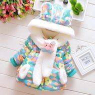Baby Infant Girls Clothes,Laimeng Fur Winter Warm Hooded Coat Cloak Jacket Thick Warm Clothes (S, Green) N16