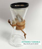 Washable &amp; Reusable Stainless Steel Cone Coffee Filter Fits Chemex&reg; 3-Cup Coffee Makers including Chemex CM-1C...