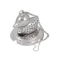 uxcell Duck Shaped Tea Infuser Strainer Mesh Ball Silver Tone