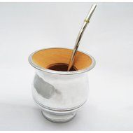 ARGENTINA MATE GOURD YERBA TEA CUP WITH STRAW BOMBILLA SET KIT DIET DRINK 3349 N4