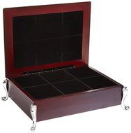 Elegance Silver 20401 Silver Plated and Wooden Tea Bag Chest N2