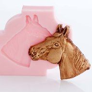 Horse Head Silicone Mold Chocolate, Fondant, Resin, Clay Flexible Mold. Creates a thin horse head. N12