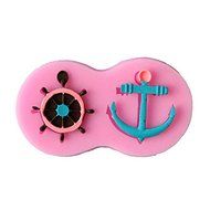 Genenic Silicone Fondant Baking Tool Mold Mould Anchor Ship Wheel Cake Decor N7