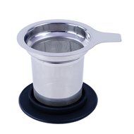 Stainless Steel Tea Infuser Strainer Steeper and Measuring Spoon Set by Simpletes. Extra Fine Mesh Basket Perfect... N4