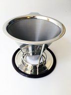 Newport Essentials Pour Over Coffee Filter: Stainless Steel Reusable Coffee Dripper and Brewer with Pour Over... N6