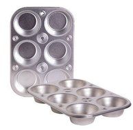 6-cup Metal Muffin / Cupcake Pan Toaster Oven Size - 3 Pack N2