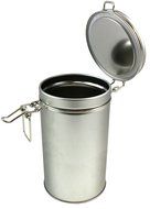 Latching Tea Storage Tin, Coffee Tin, Tea Container, Spice Storage, Latched Lid W/ Rubber Seal, Multi-Purpose... N3