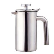 350ML 202 Stainless Steel Double Walled Tea Pot Coffe Maker with Handle K2876-1