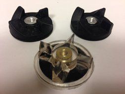 Two Black Rubber Gear and One Free Base Gear Replacement Part for Magic Bullet for Cross and Flat Blade