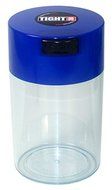 Tightvac - 1 to 6 oz Vacuum Sealed Storage Container, Dk. Blue Cap &amp; Clear Body