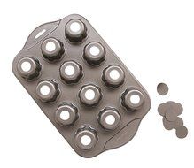 Tosnail 12 Cavity Flower-shaped Mini Cheesecake Pan Cupcake Pan with Removable Bottom N3