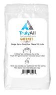 TrulyAll Pour-Over Coffee Paper Dripper Filters - Single Cup Coffee Makers (Pack of 100) N5